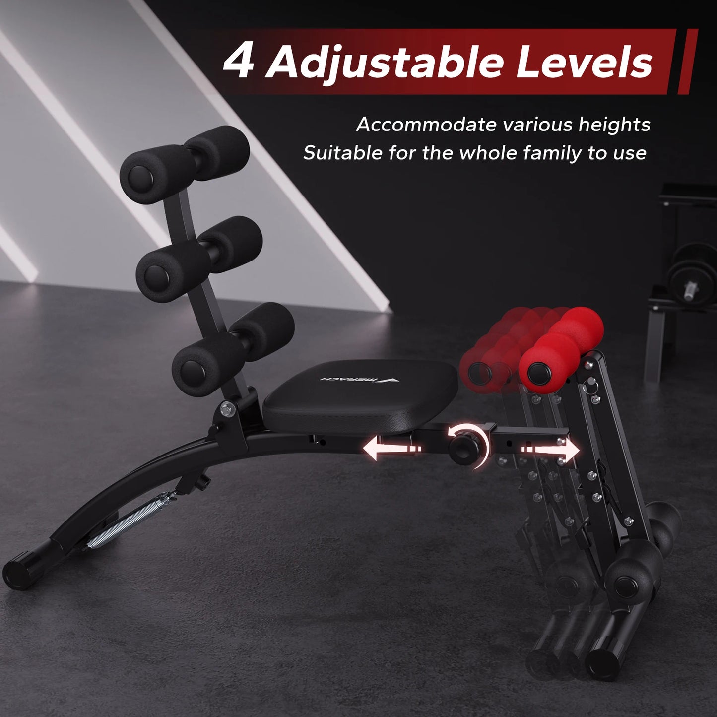 MERACH Abdominal Machine Multi-Functional Adjustable Sit-Up Bench For Home Gym