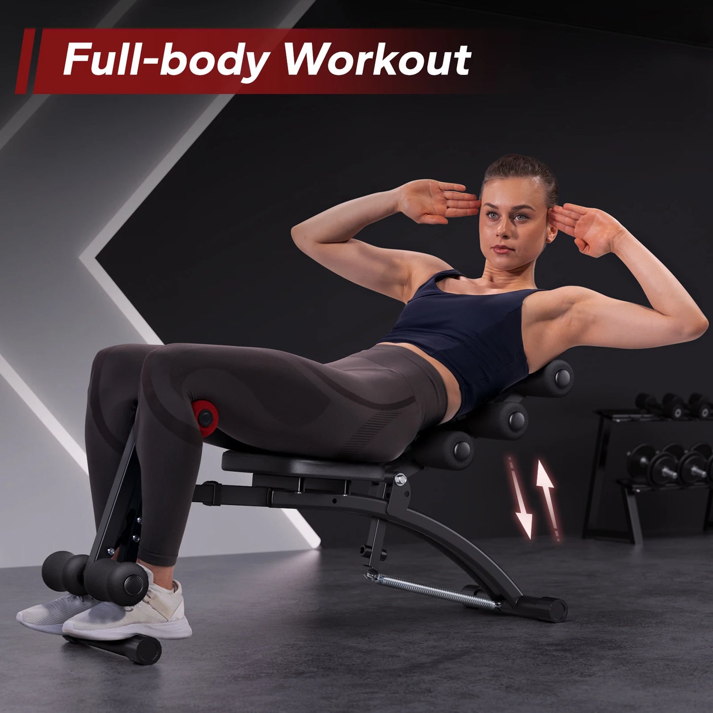 MERACH Abdominal Machine Multi-Functional Adjustable Sit-Up Bench For Home Gym