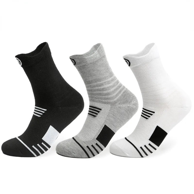 NONECN Basketball Socks Mid Length Towel Sole Breathable Sports