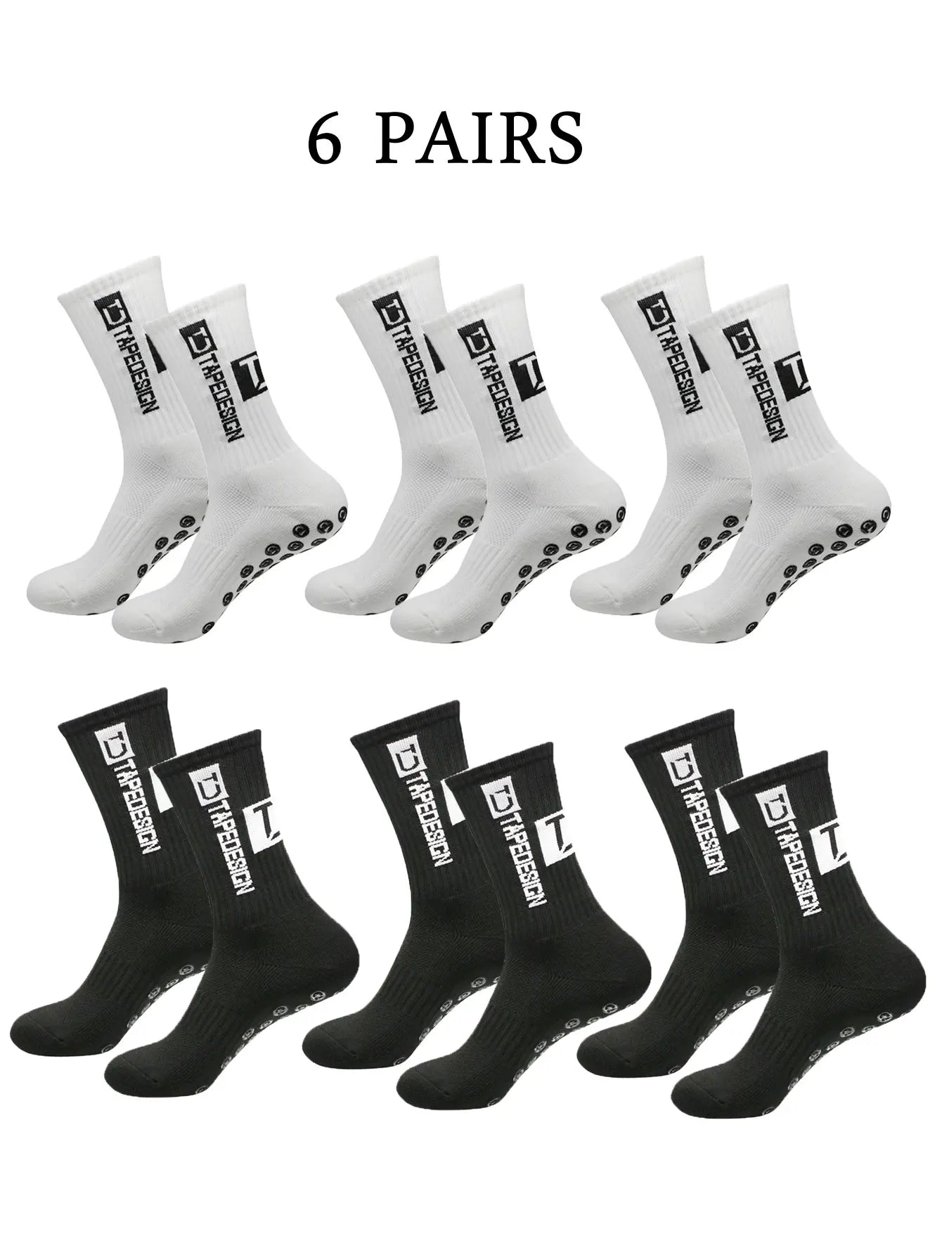 NONECN Football Socks Unisex Mid Length Anti Slip Training Socks