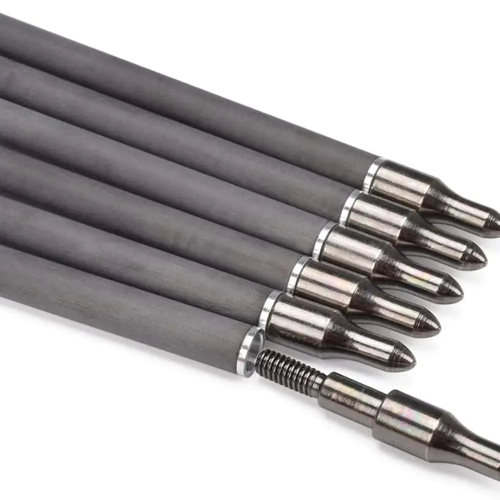 Carbon Turkey Feather Arrows With Screw In Points For Hunters