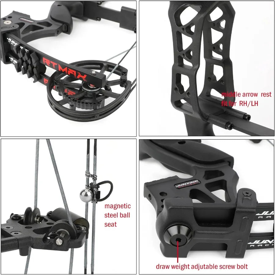 ZSHJGJR Dual-Use Compound Bow 40-70lbs For Arrows And Steel Balls