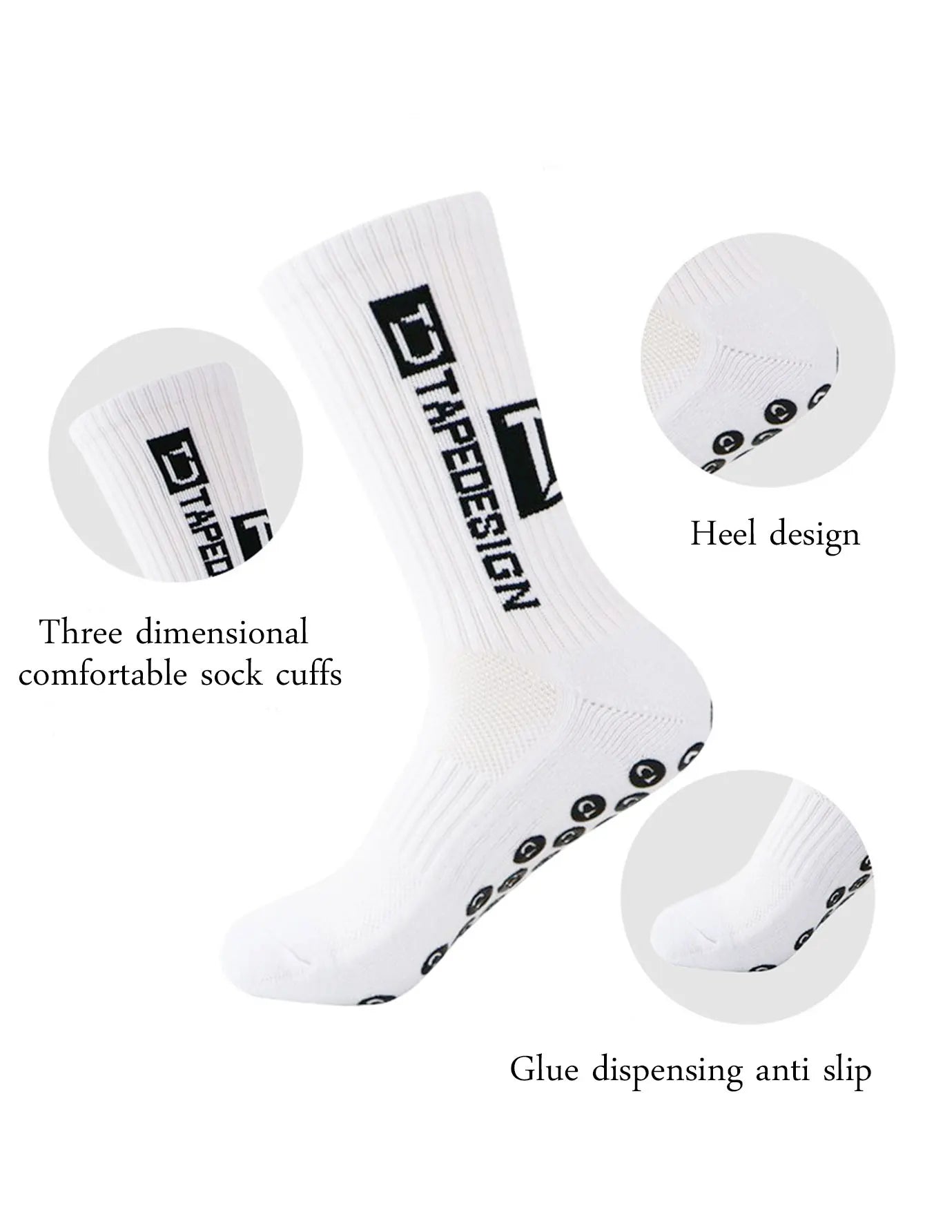 NONECN Football Socks Unisex Mid Length Anti Slip Training Socks
