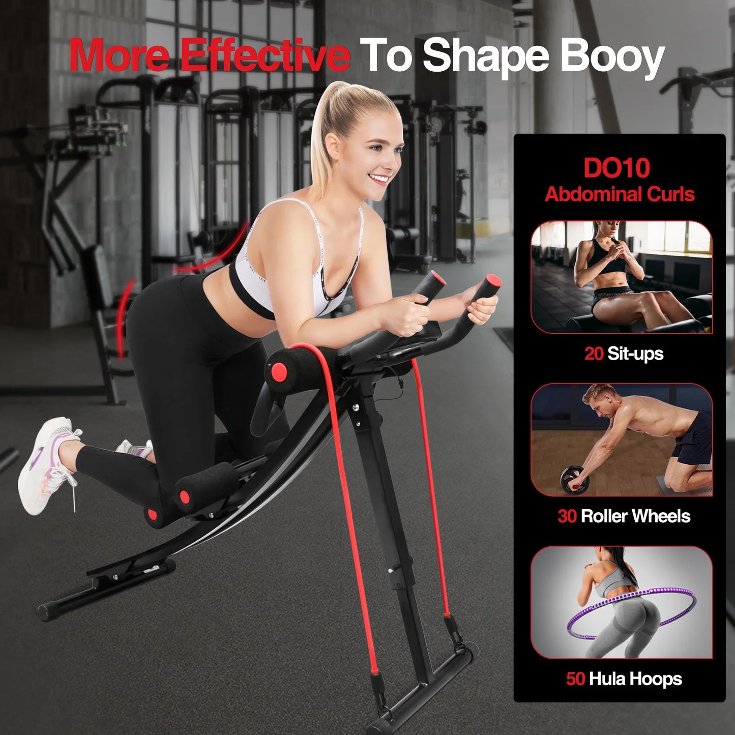 GIKPAL Foldable Ab Machine For Home Gym Core And Abs