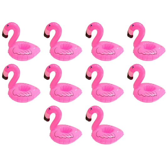 10/20Pcs Float Inflatable Drink Cup Holder PVC Floating Water Coaster Pool Drink Float Toy Flamingo Drinkware Tray Party Decor