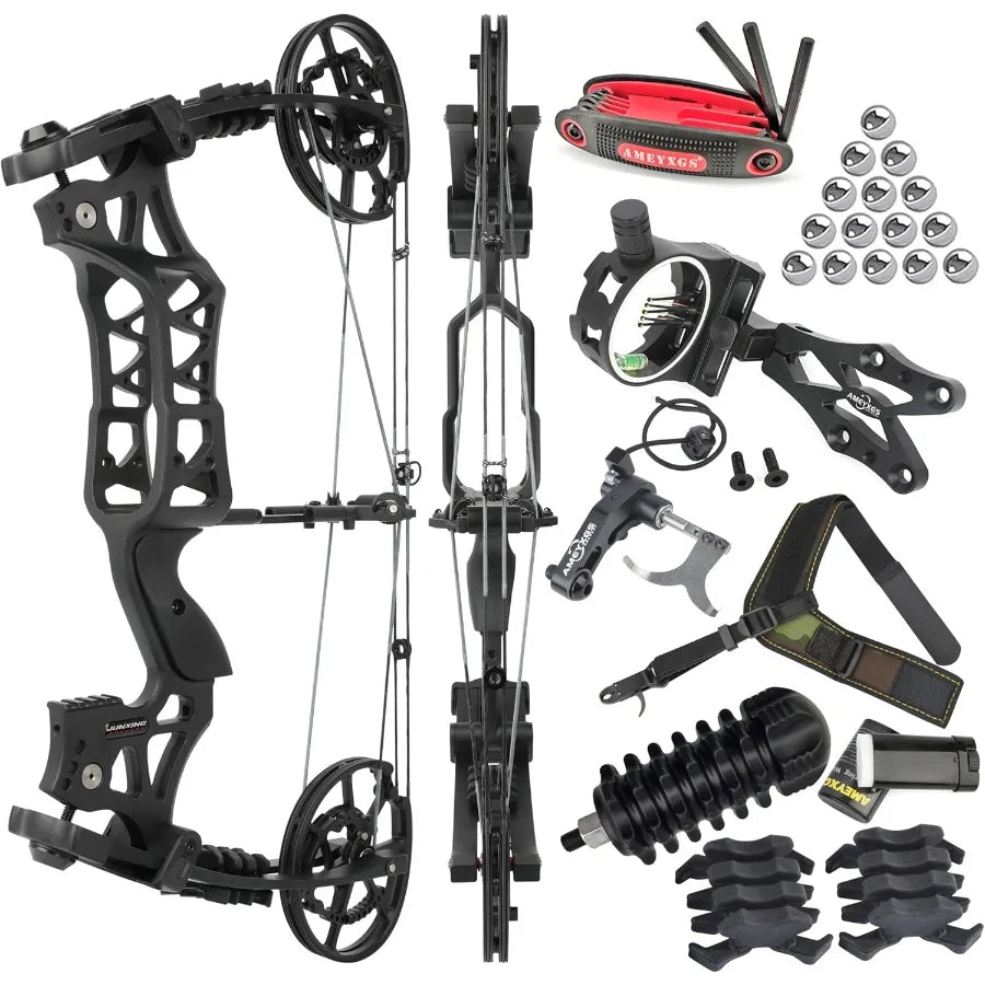 ZSHJGJR Dual-Use Compound Bow 40-70lbs For Arrows And Steel Balls