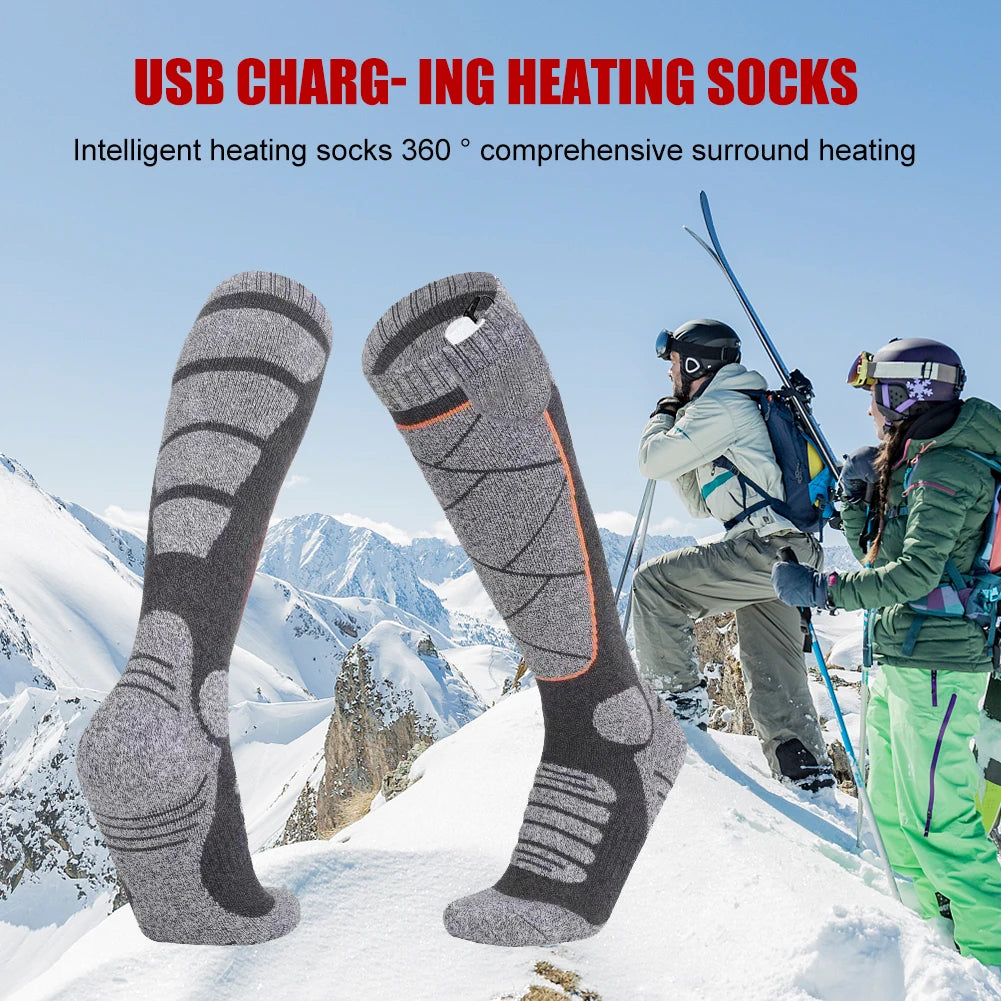 Electric Heated Outdoor Socks With 3 Modes Adjustable Breathable Warmth