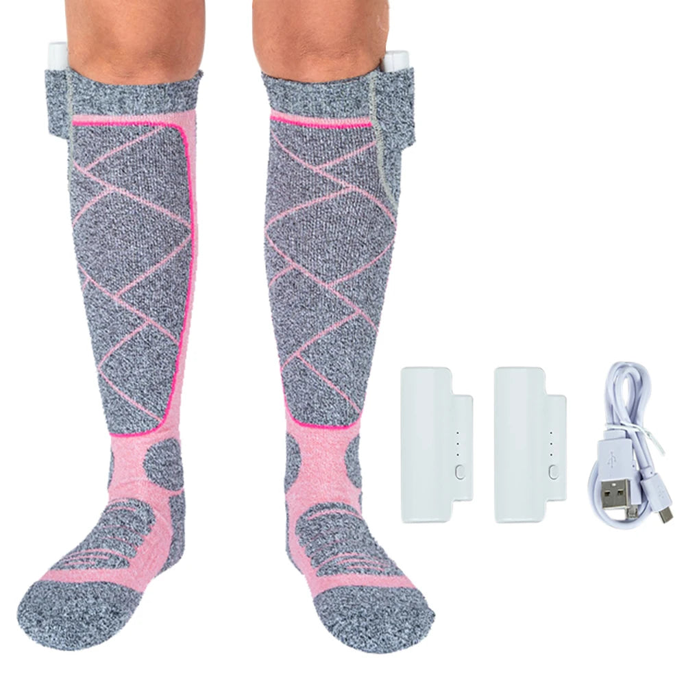 Electric Heated Outdoor Socks With 3 Modes Adjustable Breathable Warmth