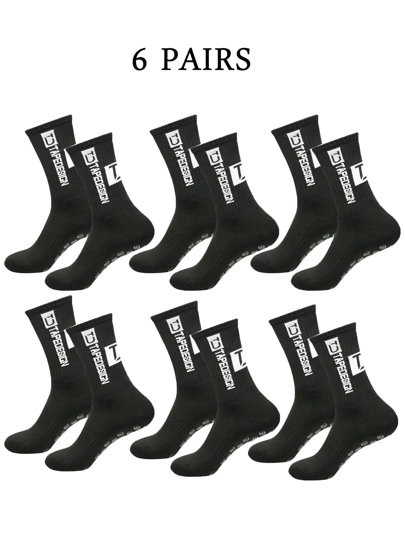 NONECN Football Socks Unisex Mid Length Anti Slip Training Socks