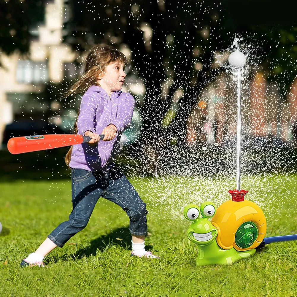APWIKOGER Cartoon Snail Water Sprinkler Baseball Toy for Backyard Play