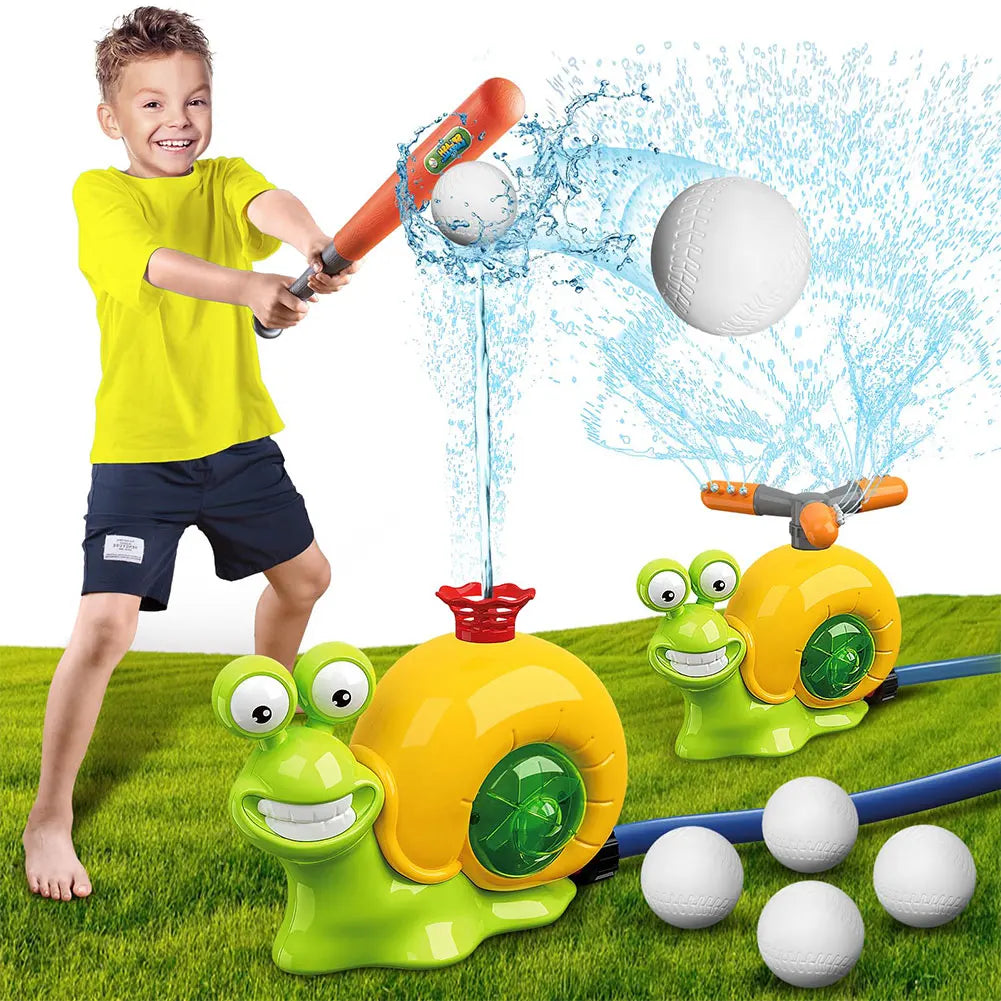APWIKOGER Cartoon Snail Water Sprinkler Baseball Toy for Backyard Play