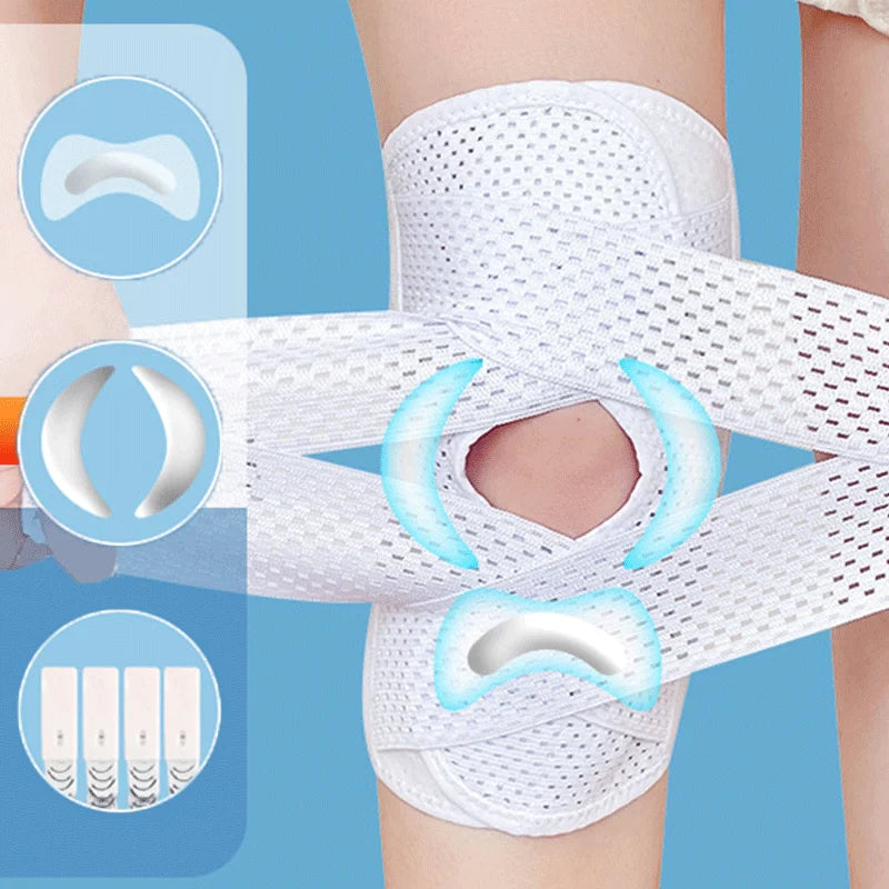 Knee Pads for Sports, Pressurized Elastic, 3-Layer Silicone