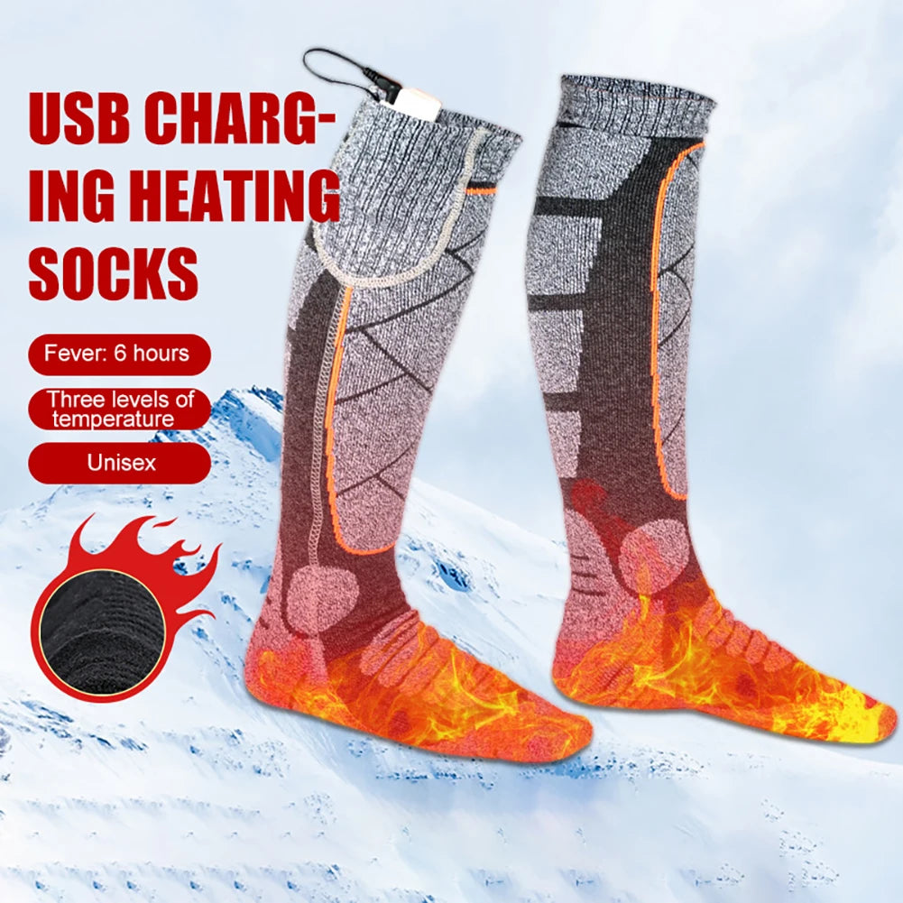Electric Heated Outdoor Socks With 3 Modes Adjustable Breathable Warmth