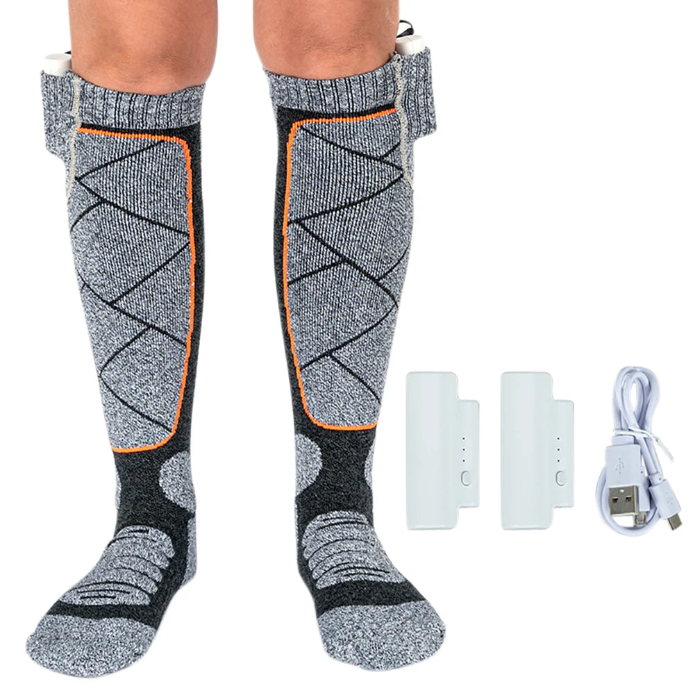 Electric Heated Outdoor Socks With 3 Modes Adjustable Breathable Warmth