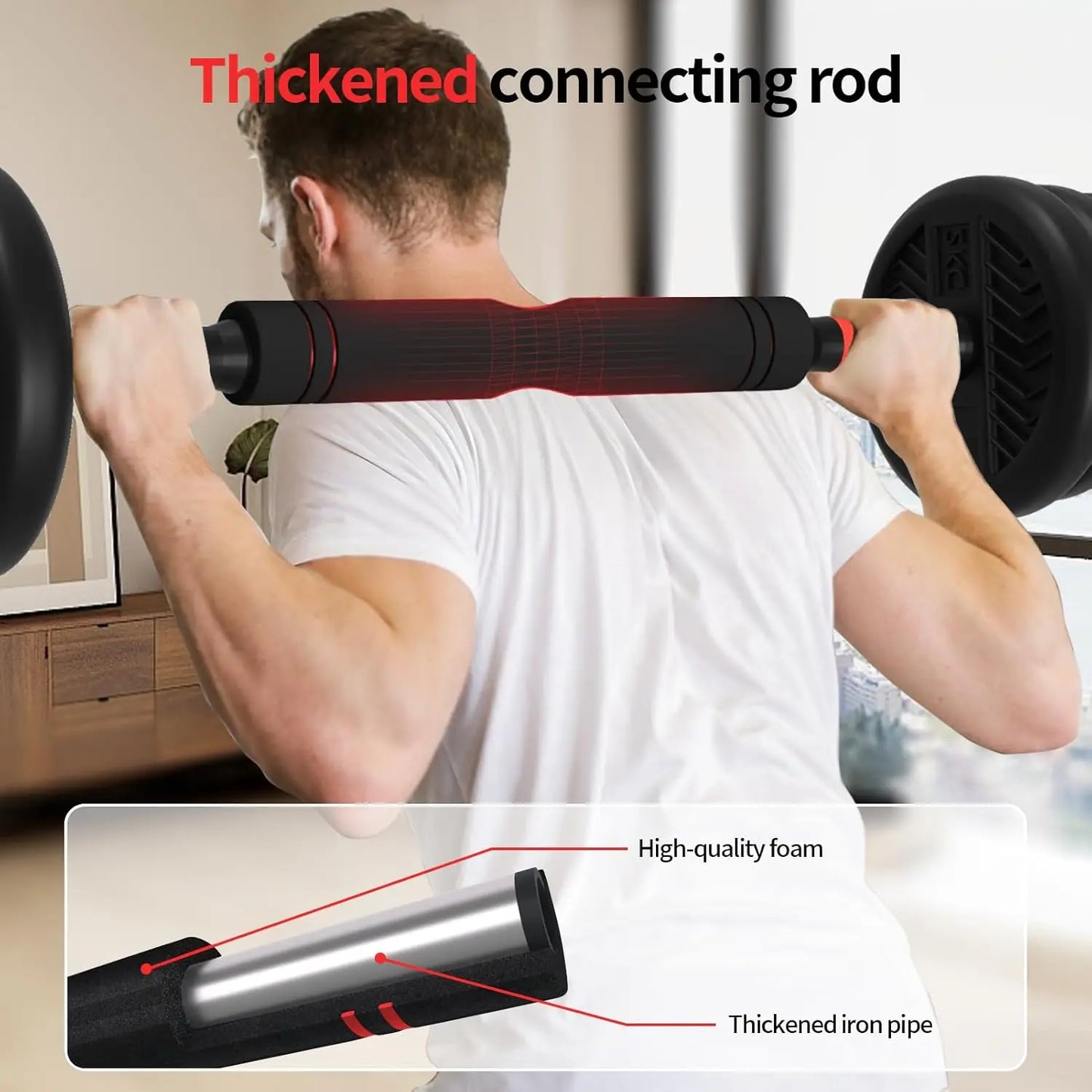 Adjustable Dumbbell Set 4 in 1 for Home Gym Barbell
