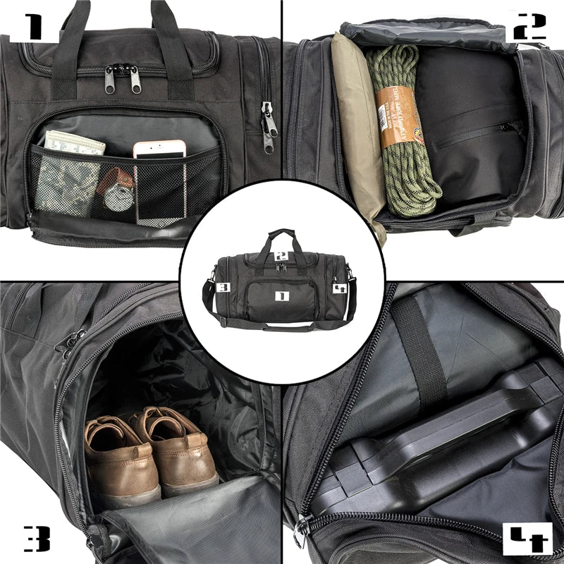 LQARMYCN Military Tactical Travel Bag for Men