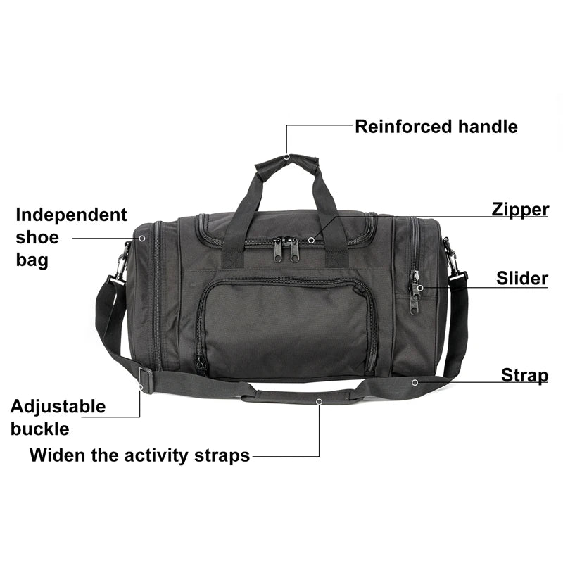 LQARMYCN Military Tactical Travel Bag for Men
