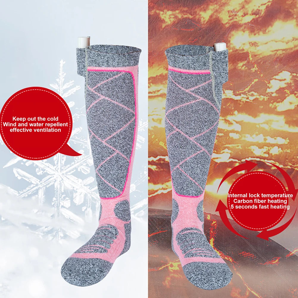 Electric Heated Outdoor Socks With 3 Modes Adjustable Breathable Warmth