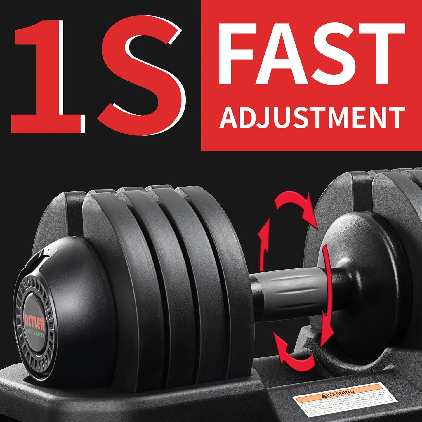 Rubber Coated Adjustable Dumbbells 25/52 Lbs With Locking
