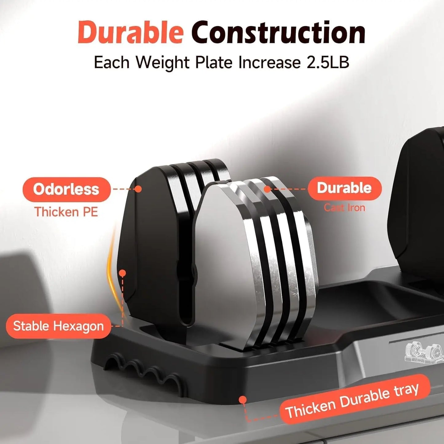 FED Fitness FEIERDUN Adjustable Dumbbells For Home Gym
