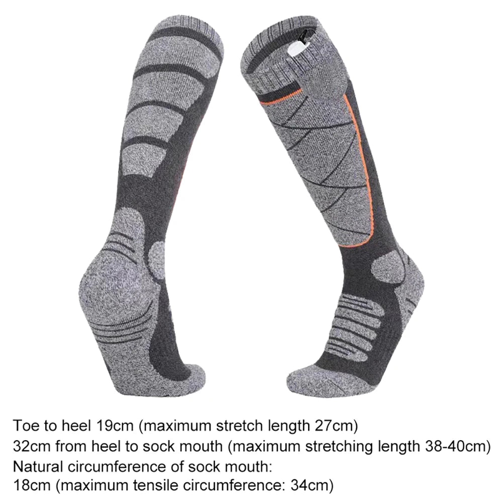Electric Heated Outdoor Socks With 3 Modes Adjustable Breathable Warmth