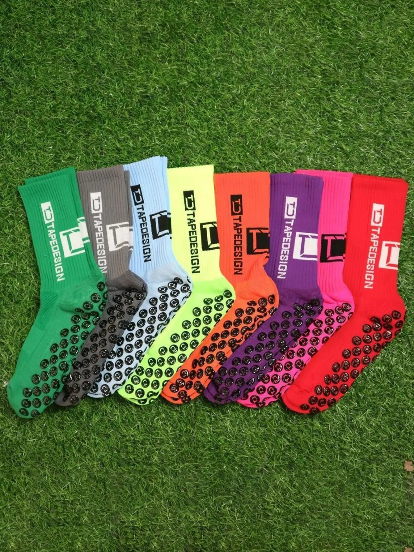 NONECN Football Socks Unisex Mid Length Anti Slip Training Socks