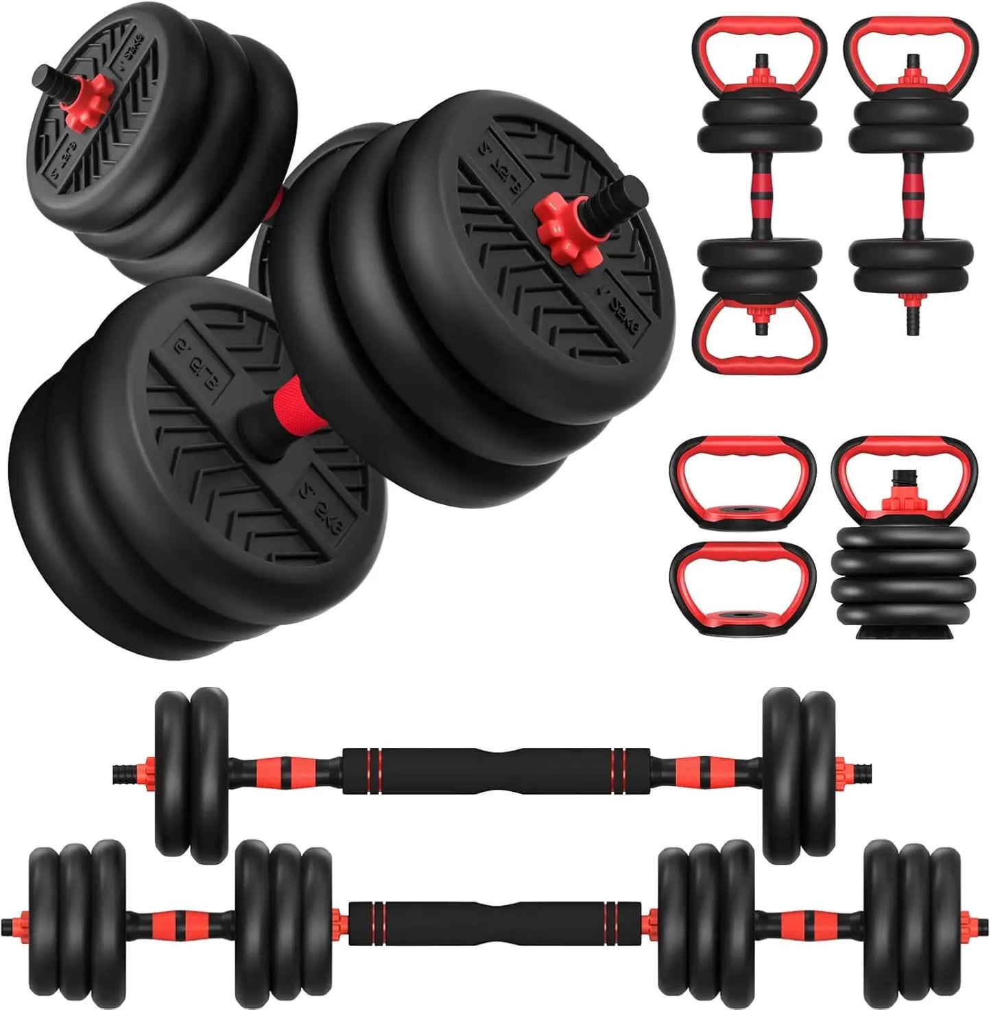 Adjustable Dumbbell Set 4 in 1 for Home Gym Barbell