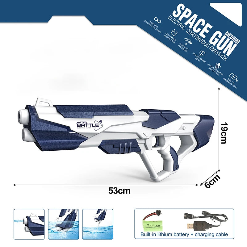Electric Water Gun Squirt  Pistol space battle Guns Children pool Beach Outdoor Party Fight Shooting Toys for Boys Kid Games