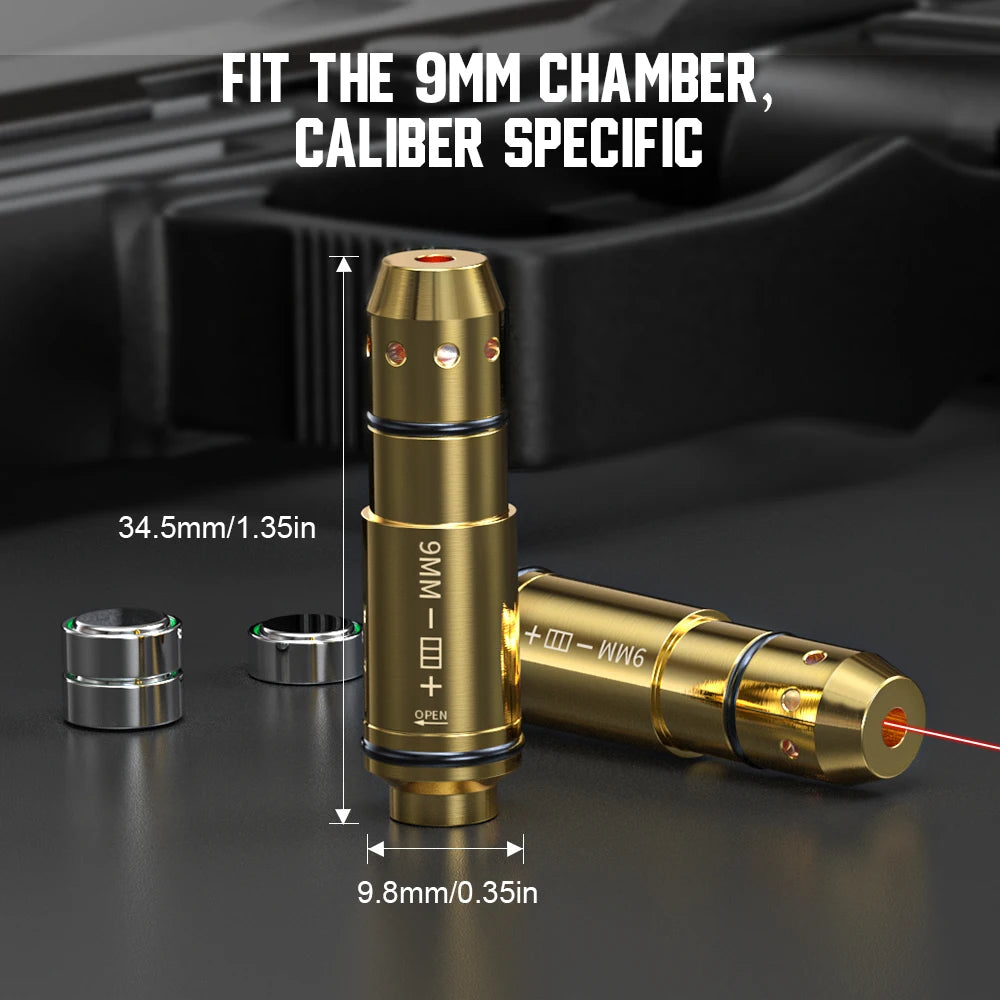 9mm Red Dot Laser Dry Fire Training Cartridge For Pistols