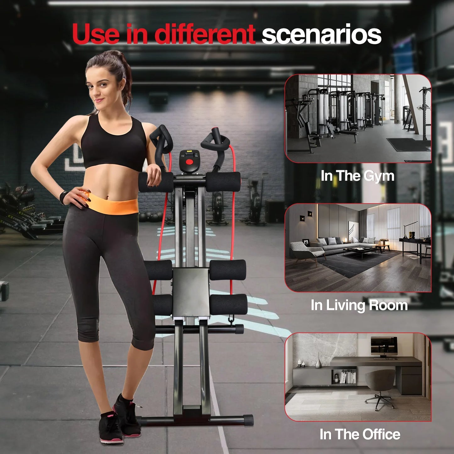 GIKPAL Foldable Ab Machine For Home Gym Core And Abs